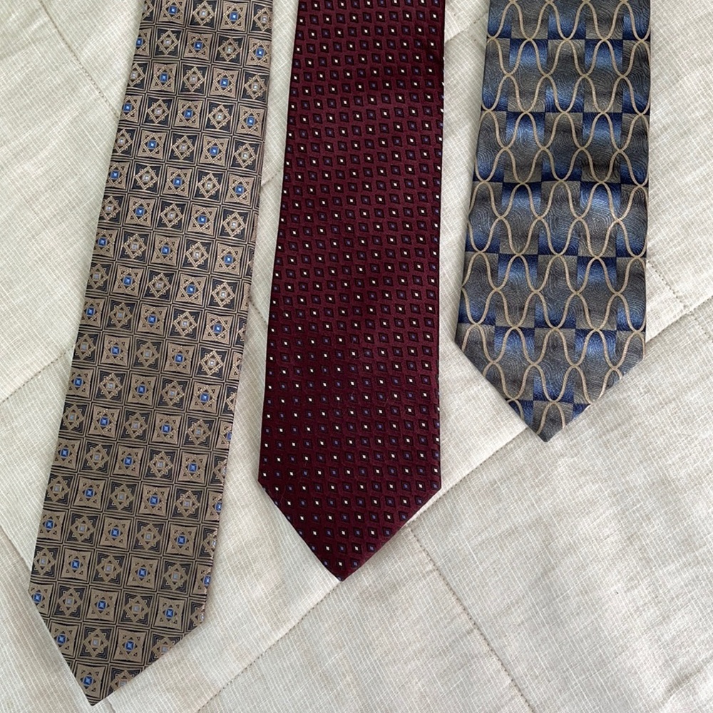 Pronto Uomo, Campia Moda, Siena Colezioni Neckties Lot of 3 Old Money Preppy